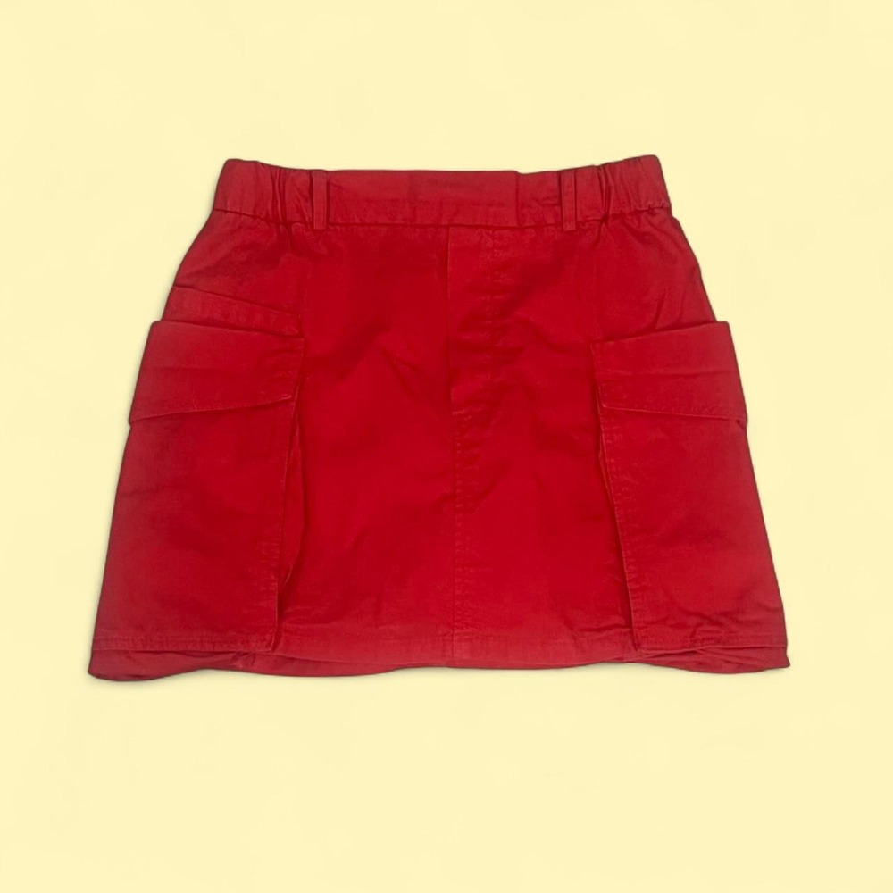 Zara Girls Red Cargo Pocket Skirt, size 11-12 cargo mini